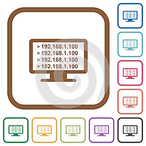 Ping remote computer simple icons