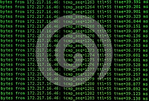Ping of site using UNIX bash shell.