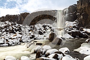 pingvellir Waterfall Iceland