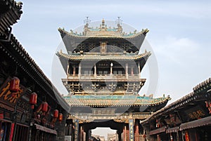 Pingyao in Shanxi Province, China: The Gushi Tower or City Tower is the tallest building in the old town of Pingyao