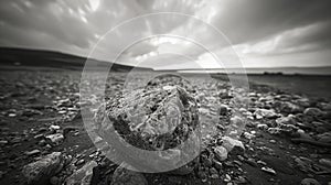 Pinhole camera sepia stone textures, dramatic skies, soft focus capture for unique perspective