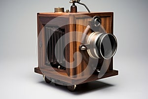 pinhole camera with wooden frame