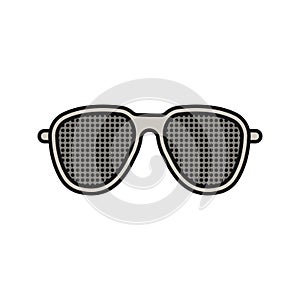 Pinhole glasses color icon