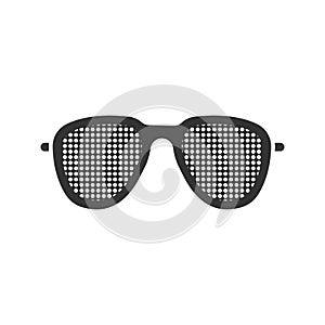 Pinhole glasses glyph icon
