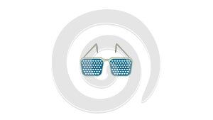 Pinhole glasses icon animation