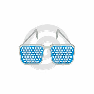 Pinhole glasses icon, cartoon style