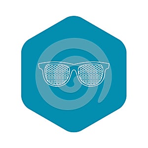 Pinhole glasses icon, outline style