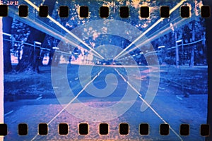 Pinhole photography on color film in the park