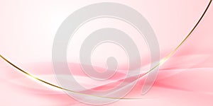 pink abstract background with luxury golden elements vector illustration