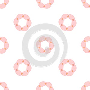 Pink abstract circle pattern seamless vector