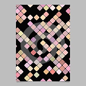 Pink diagonal square pattern flyer template background