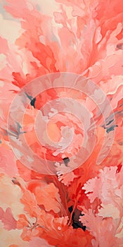 Pink Abstract Flower Painting Inspired By Meghan Howland