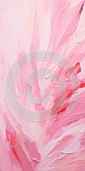 Pink Abstract Painting With Attention To Texture And Monochromatic Palette photo