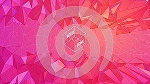 Pink abstract polygonal background