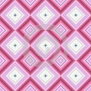 Pink seamless diagonal square pattern - vector mosaic tile background