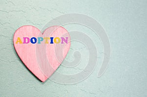 Pink adoption heart