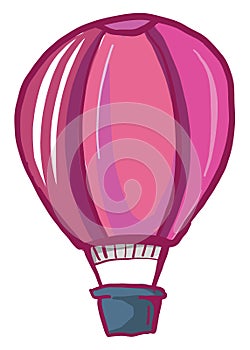 Pink aerostat, illustration, vector
