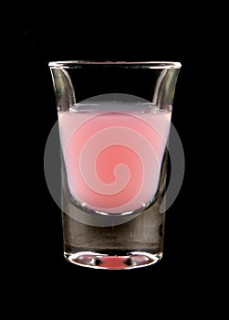 Pink alcoholic shot