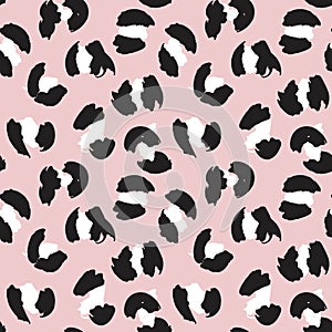 Pink Animal Leopard Seamless Pattern Background