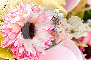 Pink Artificial Flower Bouquet.