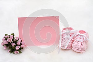 Pink Baby Booties