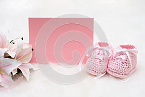 Pink Baby Booties