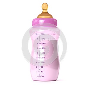 Pink baby bottle