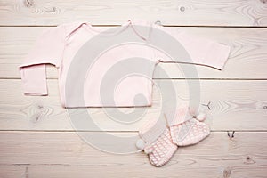 Pink baby clothes