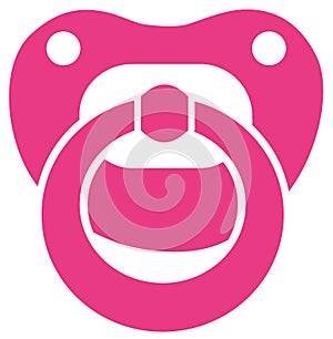 Pink baby girl pacifier