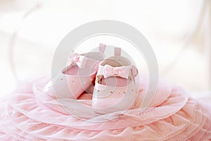 Pink baby girl shoes