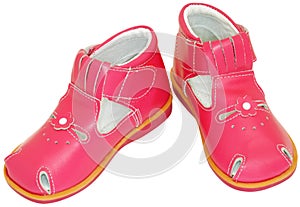 Pink baby sandals