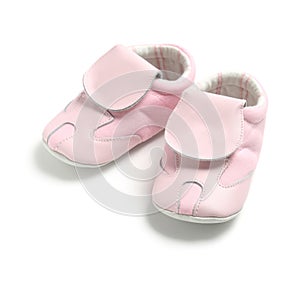 Pink baby shoes