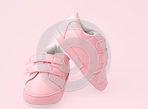 Pink baby shoes