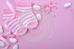 Pink Baby Shower Nursery Background
