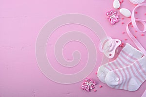 Pink Baby Shower Nursery Background