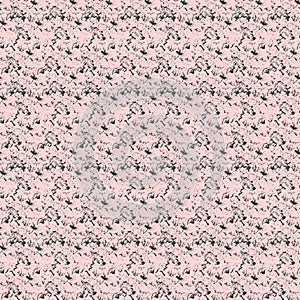 Pink background with black spots. Vector seamless pattern abstraction grunge. Background illustration, decorative design for