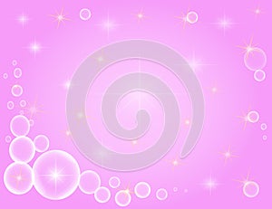 Pink background and bokeh bubble abstract