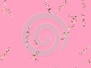 Pink background with gold element abstract template illustration banner  web design colorful art  composition photo