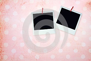 Pink background with grunge frame