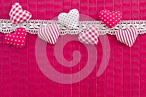 PInk background with little hearts