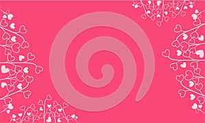 Pink background with love motifs background photo