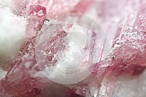 Pink background from nature crystals, rhodochrosite is manganese carbonate mineral.  Macro photo