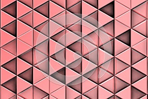 Decorative pink relief with triangles and shadows photo