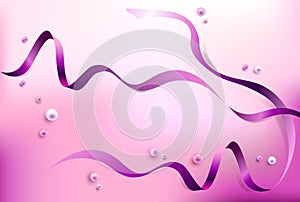 Pink background with pearls