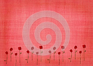 Pink background with roses