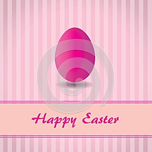 Pink background with stripes and pink easter egg