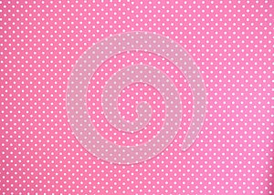 Pink background texture with white polka dots, Pink and white spot pattern can be used for background retro modern