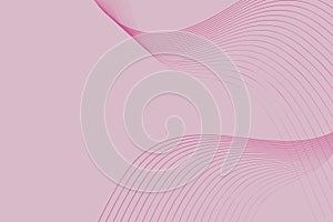 Pink Background With Wavy Lines