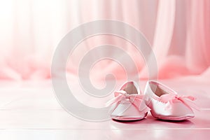 Pink Ballet Slippers in a Dance Studio, pink life