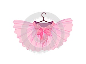 Pink ballet tutu. Vector illustration on white background.